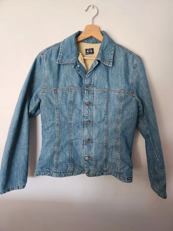 Veste en jean fourrée chaude blouson taille M en excellent état bleu STK Equipment