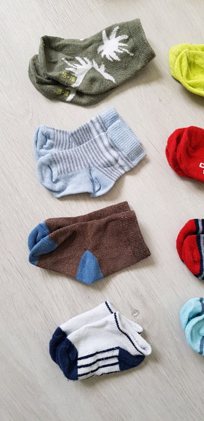 Lot 8 paires chaussettes 15/18 (3/6 mois) - photo numéro 2