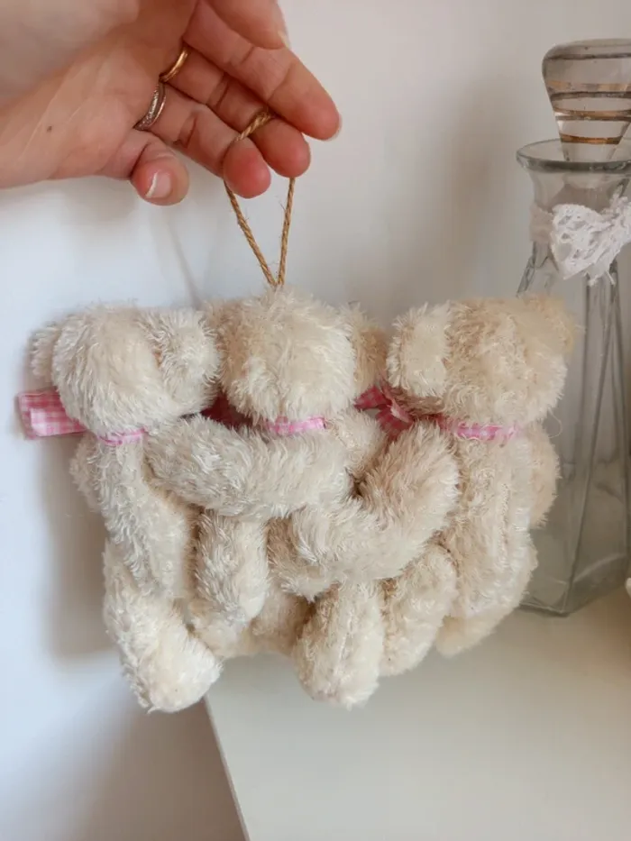 Lot déco oursons shabby pour chambre bébé fille - photo numéro 11