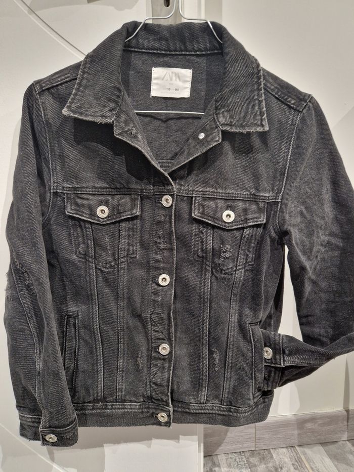 Veste en jeans noir zara