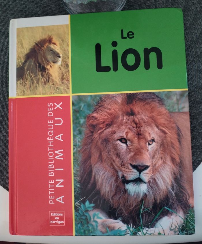 Livre "Le lion" Éditions du Korrigan en très bon état