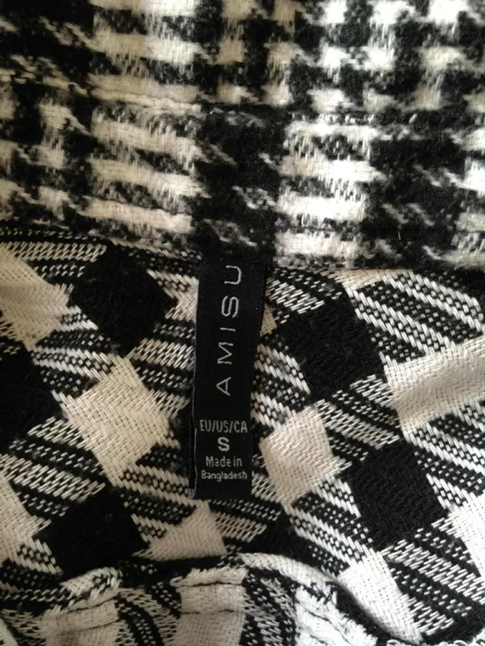 Veste cardigan chemise manches longues pied de poule et carreaux 36 Amisu - photo numéro 6
