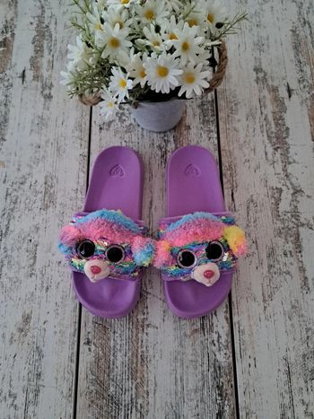 Sandales TY  Peluche à sequins Rainbow le caniche