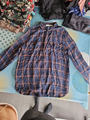 Chemise fluide à carreaux