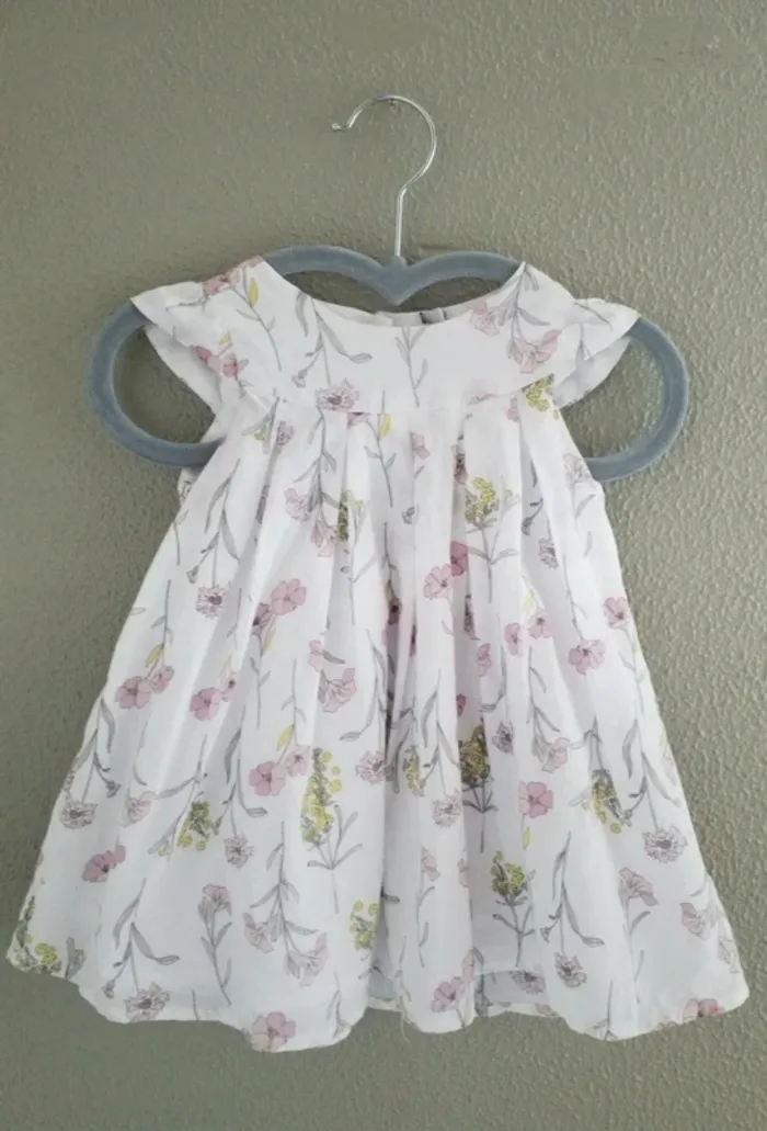 Ensemble robe et bloomer fleuris 6 mois