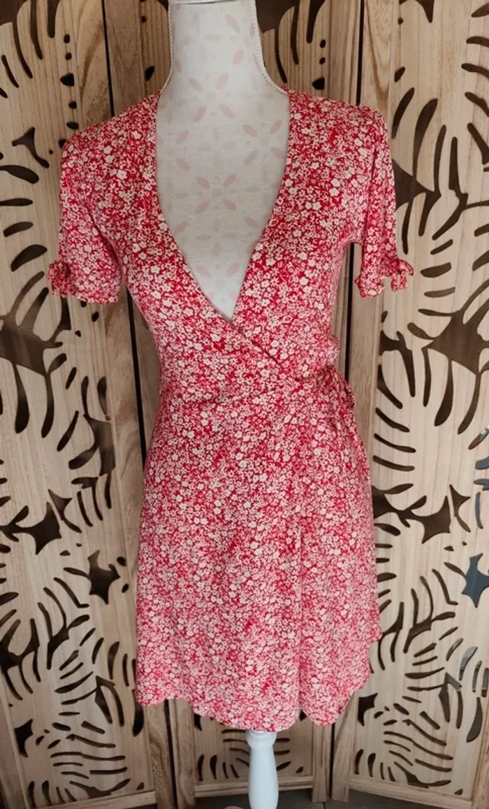 Robe imprimé fleurie portefeuille - photo numéro 3