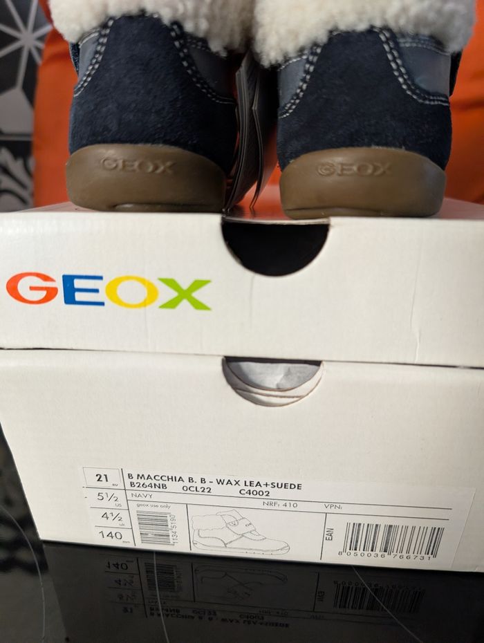 Chaussures tout cuir doux et souple garçon. Chaudes. Taille 21 idéal premier pas. Neuf. Geox - photo numéro 3