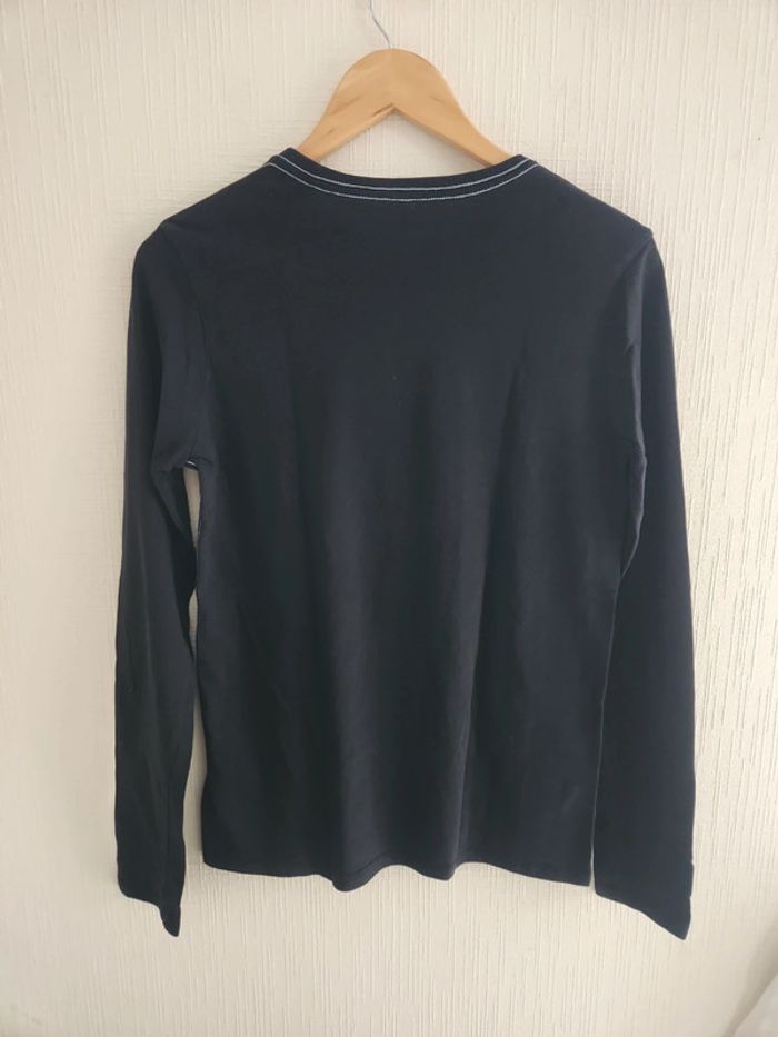 Tee-shirt manches longues noir 16 ans - photo numéro 6