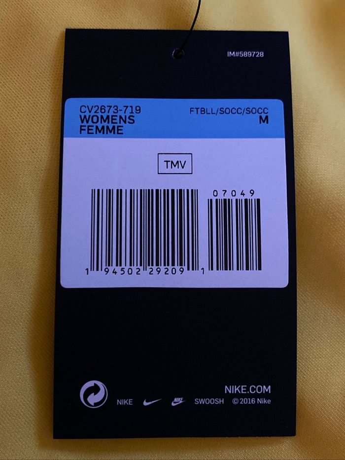 Polo nike femme dri-fit taille m jaune neuf - photo numéro 3