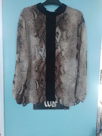 Blouse transparente style léopard sfera taille s