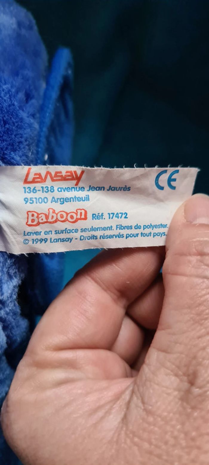 Peluche Baboon Extraterrestre Interactif Bleu Lansay - photo numéro 3