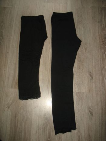 LOT DE 2 LEGGINGS NOIR - TAILLE 1 - n°01