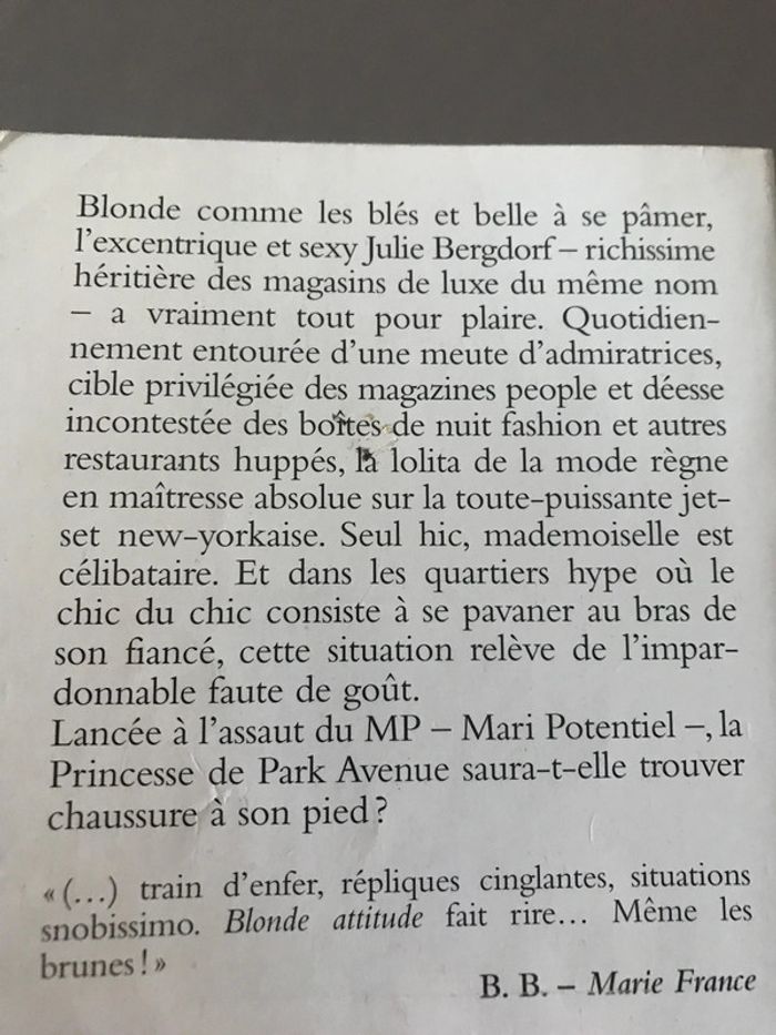 Livre Blonde attitude - photo numéro 3