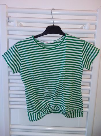 T shirt rayé vert
