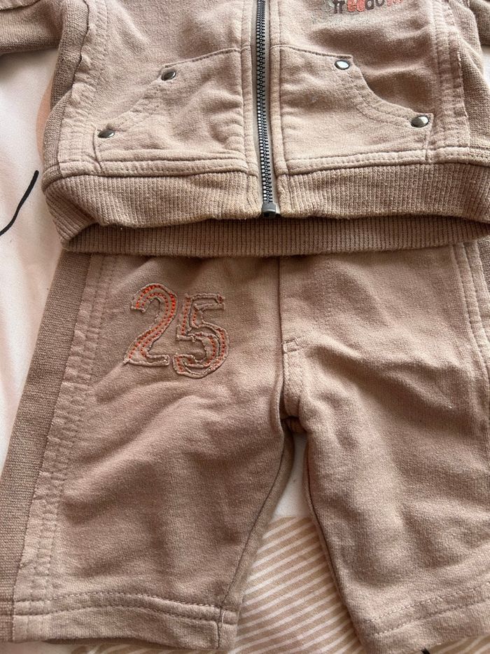 Ensemble de jogging 2 pièces marron bébé garçon taille 1 mois - photo numéro 4