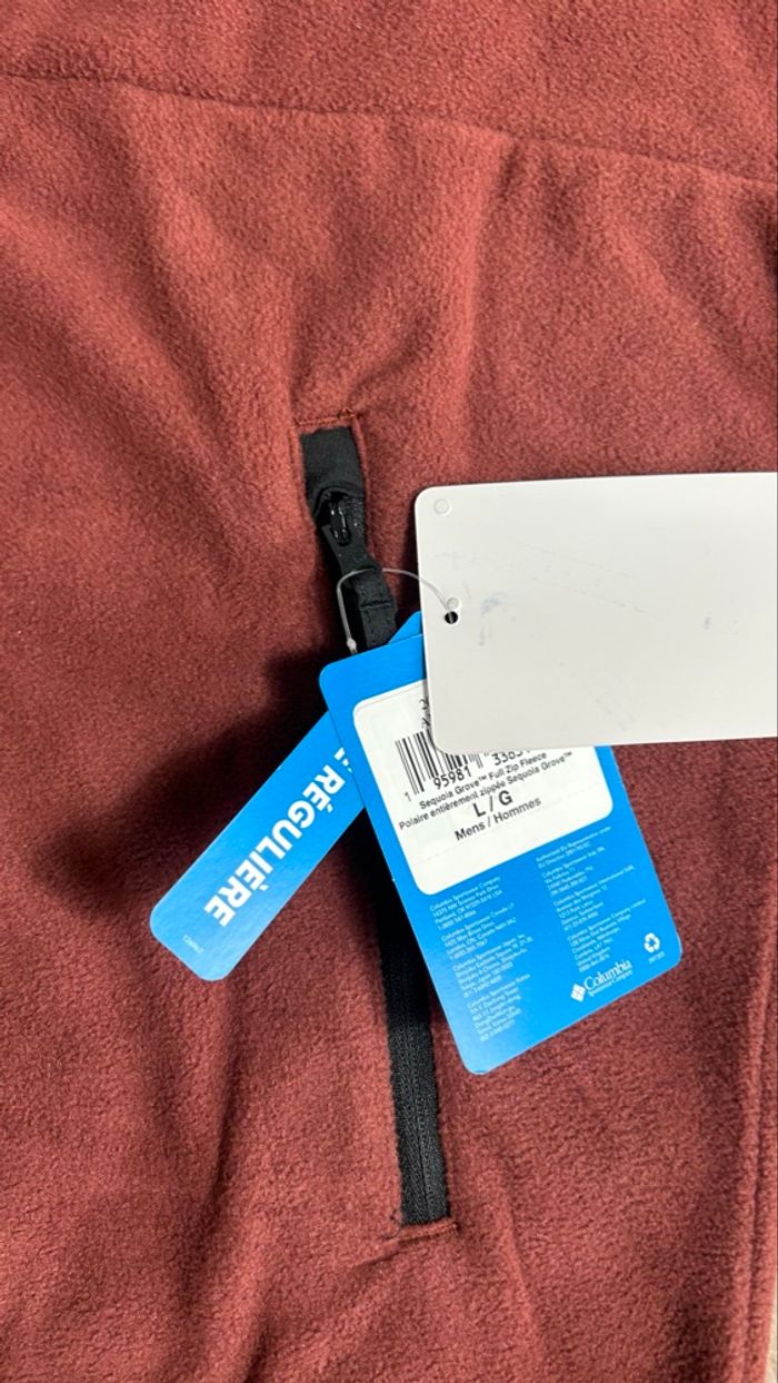 Columbia polaire sequoia grove rouge taille L - photo numéro 4