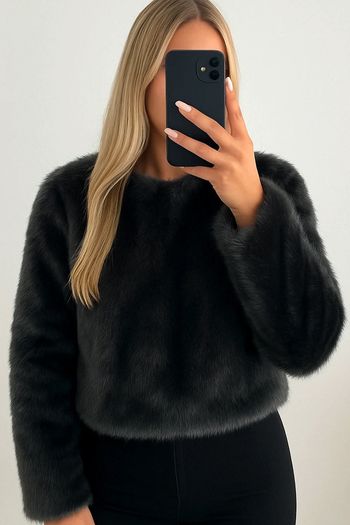 🩶 Manteau en fausse fourrure gris Pimkie taille S.