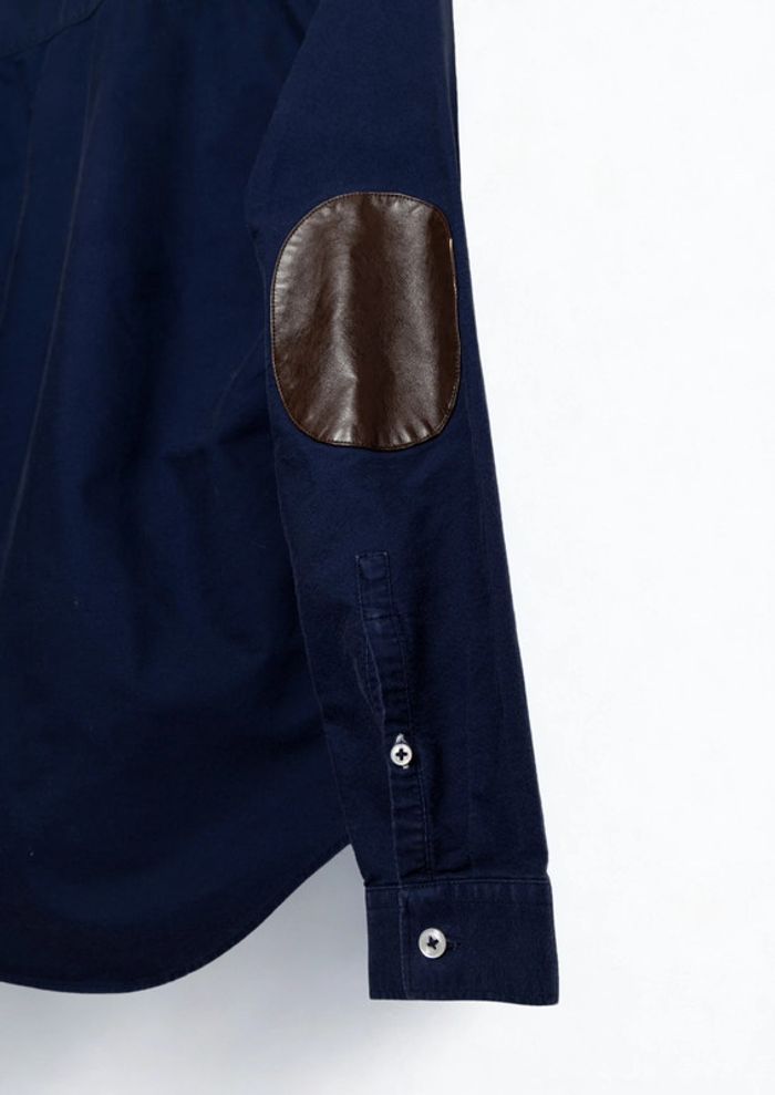 Chemise manches longues bleu marine • long sleeves navy shirt Zara Man Size M - photo numéro 5
