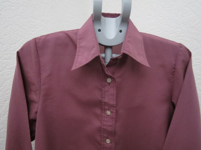 chemise vintage bordeaux js paris made in France🌸 - photo numéro 4