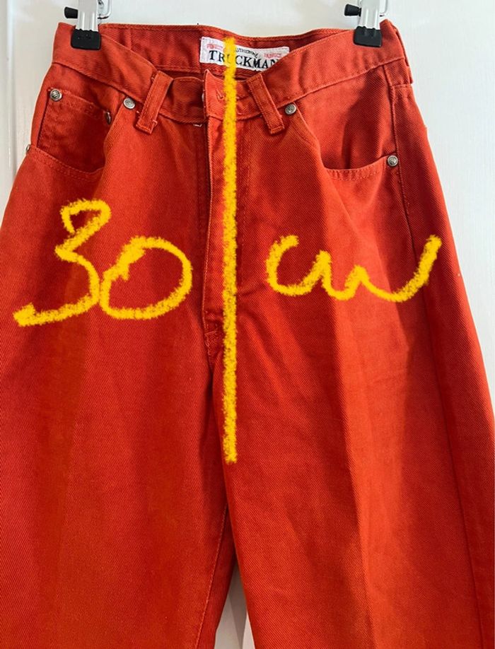 TruckMan pantalon vintage, taille 32 Jeans, oranger - photo numéro 8