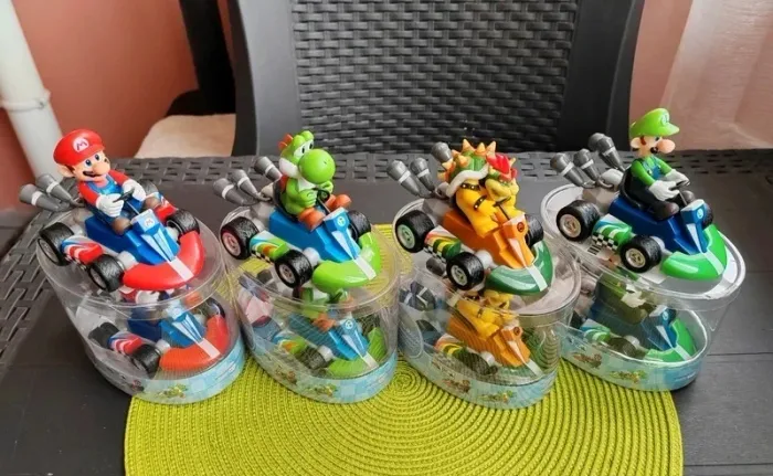 Lot de 4 Figurines - Mario Kart à propulsion - Nintendo, Wii - Mario, Yoshi, Bowser, Luigi - photo numéro 6