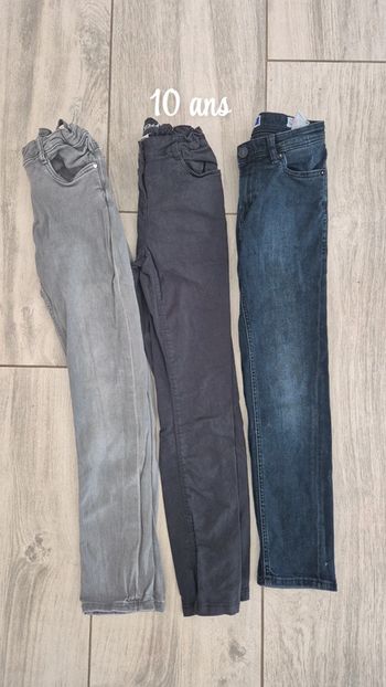 Lot de 3 jeans fille 10 ans