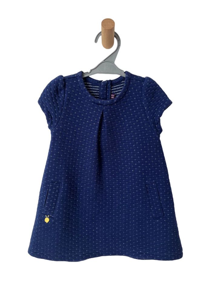Robe bleue à manches courtes avec détails argentés - Sergent Major 2 ans