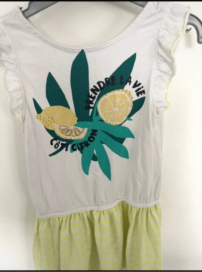 Robe T 8 ans Orchestra blanche et jaune - photo numéro 5