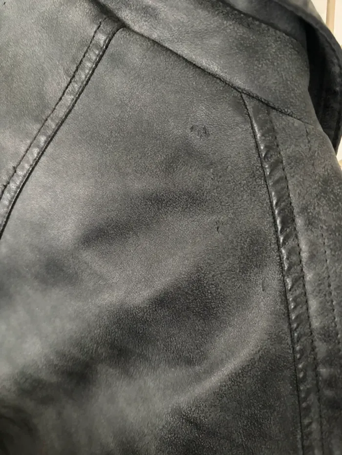Veste style cuir gris – C&A – Taille 16 ans - photo numéro 9