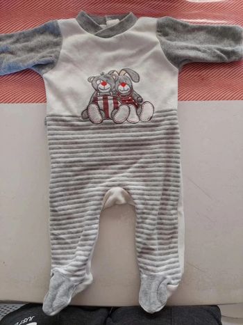 Pyjama velours 3mois 3.7kilos
