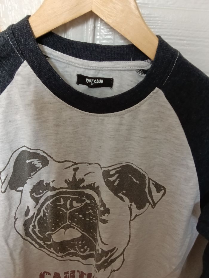 Tee-shirt riot club gris clair et multicolore - photo numéro 2