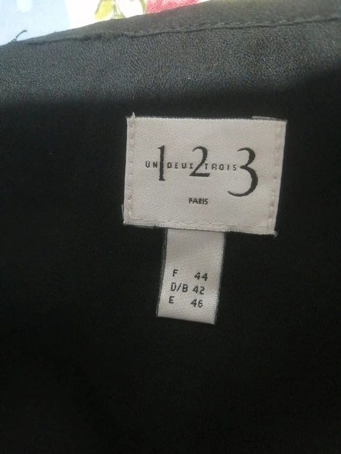 robe 1.2.3 paris noir taille 44 - photo numéro 3