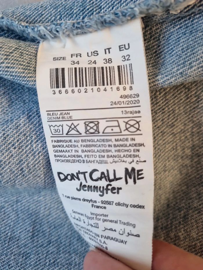 Salopette robe en jeans - photo numéro 6