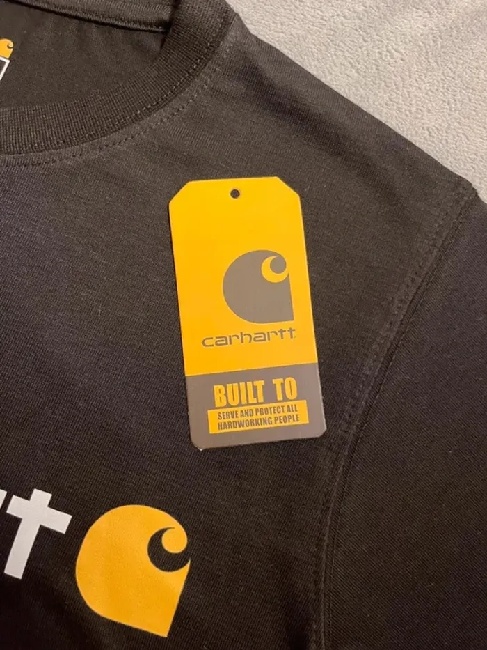 T-shirt Carhartt Crewneck Loose Fit – Noir – Big Logo – Taille S - photo numéro 4