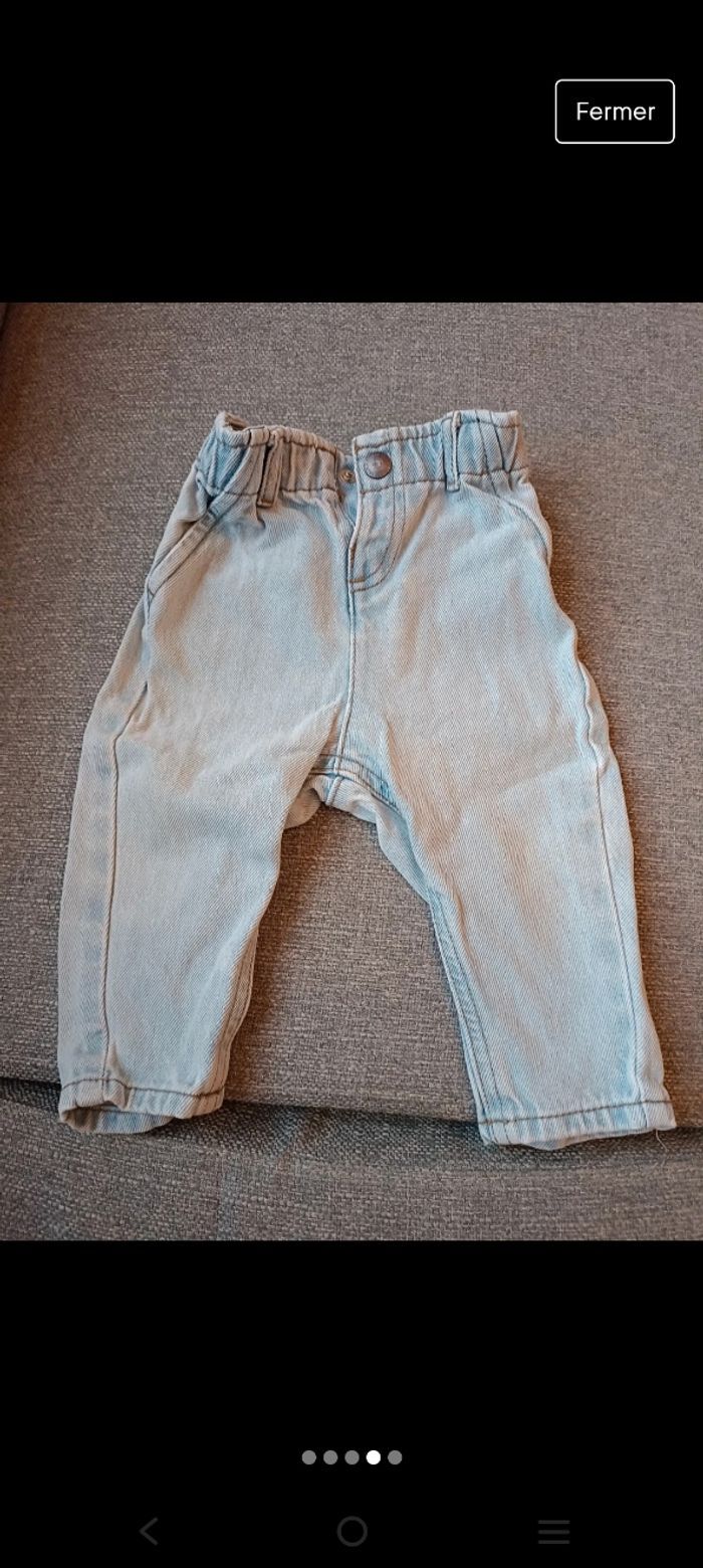 Lot de deux jeans 12 mois clair - photo numéro 3