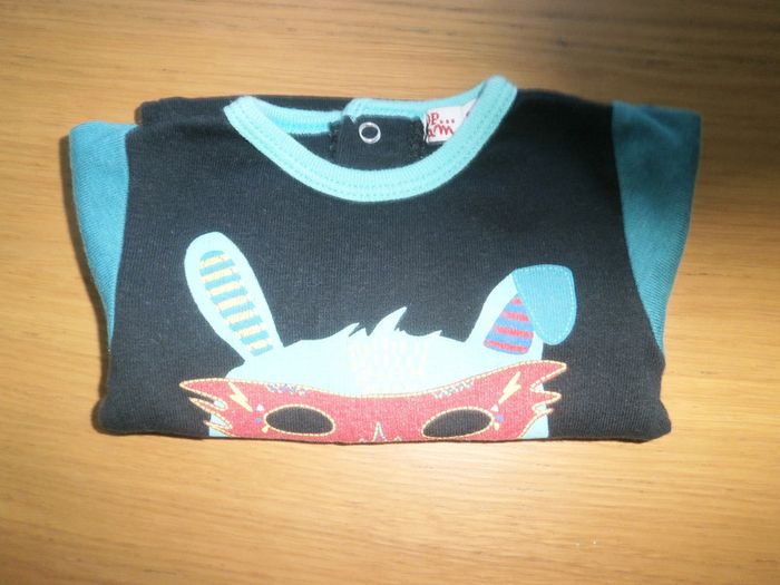 Bodies Dpam 3 mois 60cm motif lapin noir et couleurs - photo numéro 6