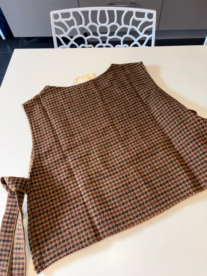 Top sans manches à nouer en laine taille S/M/L - photo numéro 5