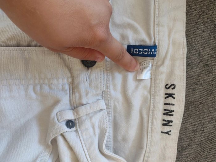 Pantalon blanc homme taille 34 S h&m - photo numéro 4