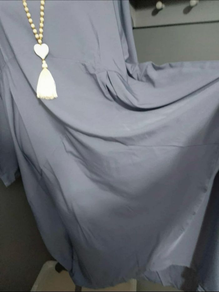Robe Tunique Bohème Grande Taille 58 – Bleu Motif Tribal, Manches Longues, Style Décontracté Chic 🌺 - photo numéro 2