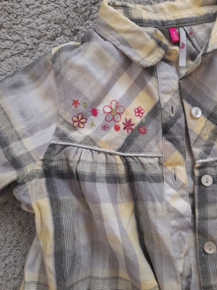 Chemise à carreaux fleurie - photo numéro 5