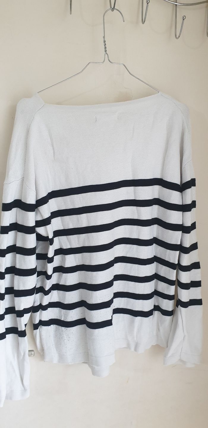 Pull rayures noir primark L - photo numéro 2