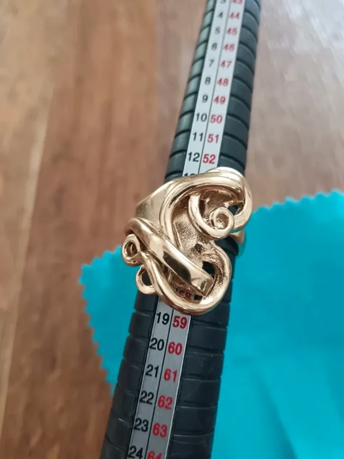 Bague chunk vintage doré - photo numéro 8