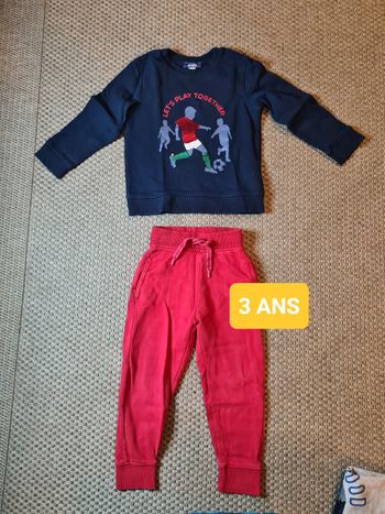 Sweet avec sequin reversible "football" + bas jogging offerts - 3 ans