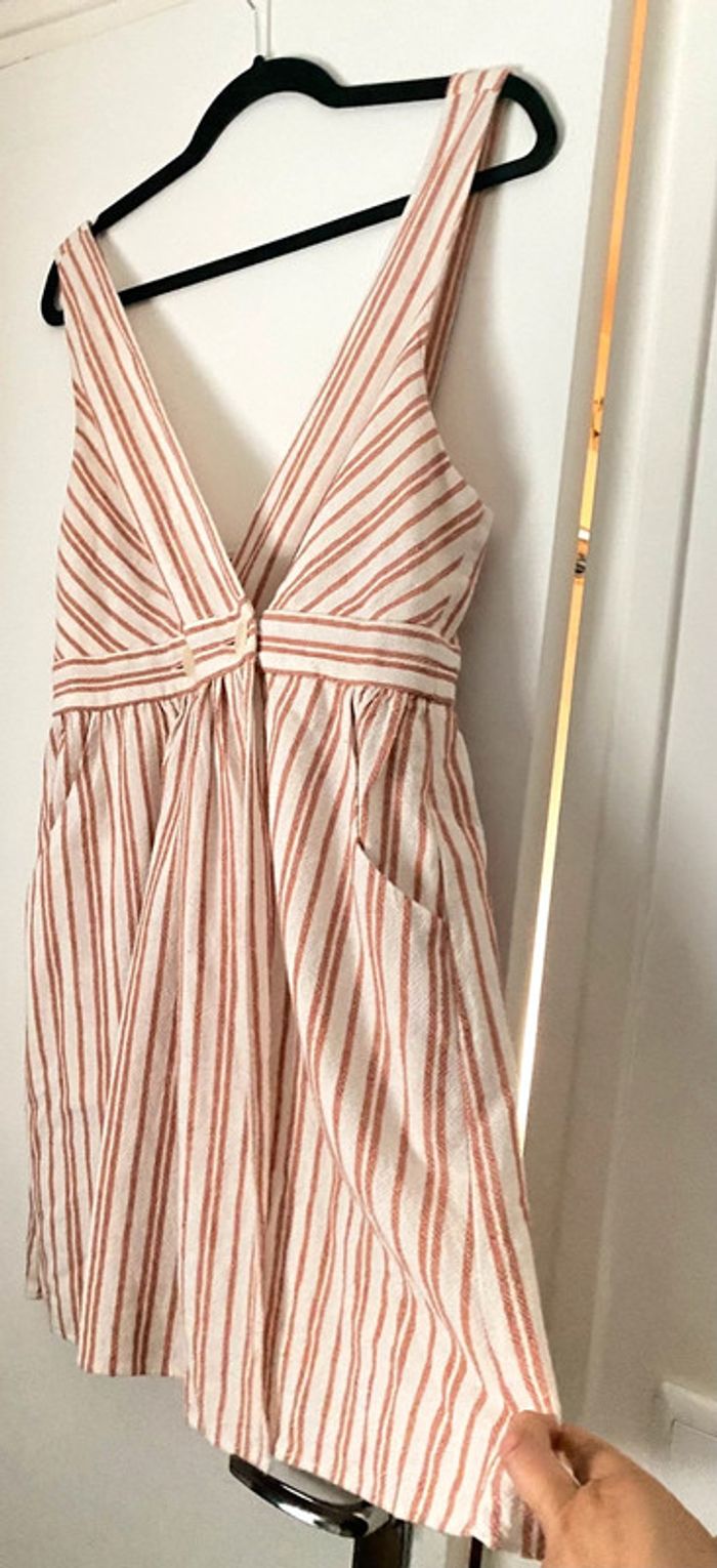 Mini Robe Zara  Imprimée Rayures Taille S - photo numéro 4