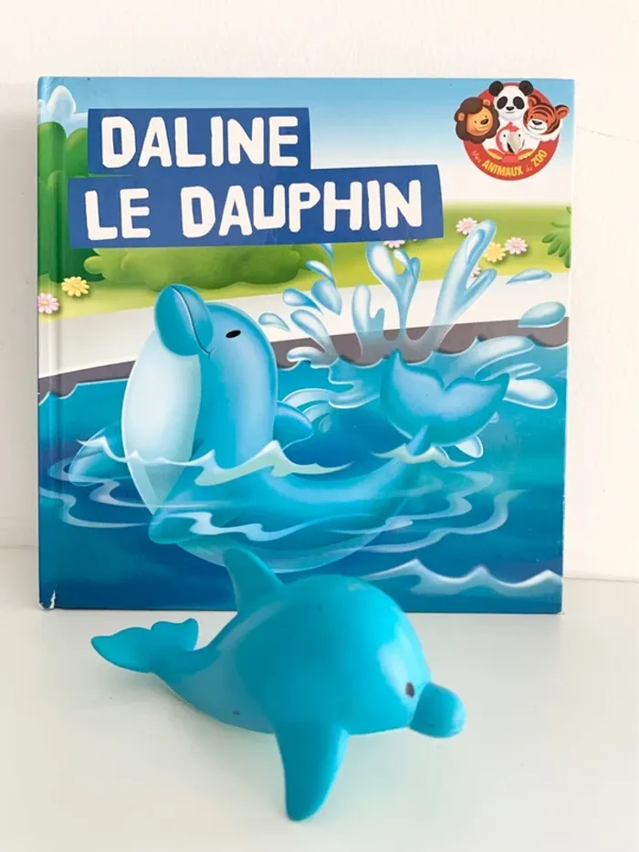 Daline le dauphin - 📚 livre avec figurine. altaya De agostini. collection “Mes animaux du zoo”