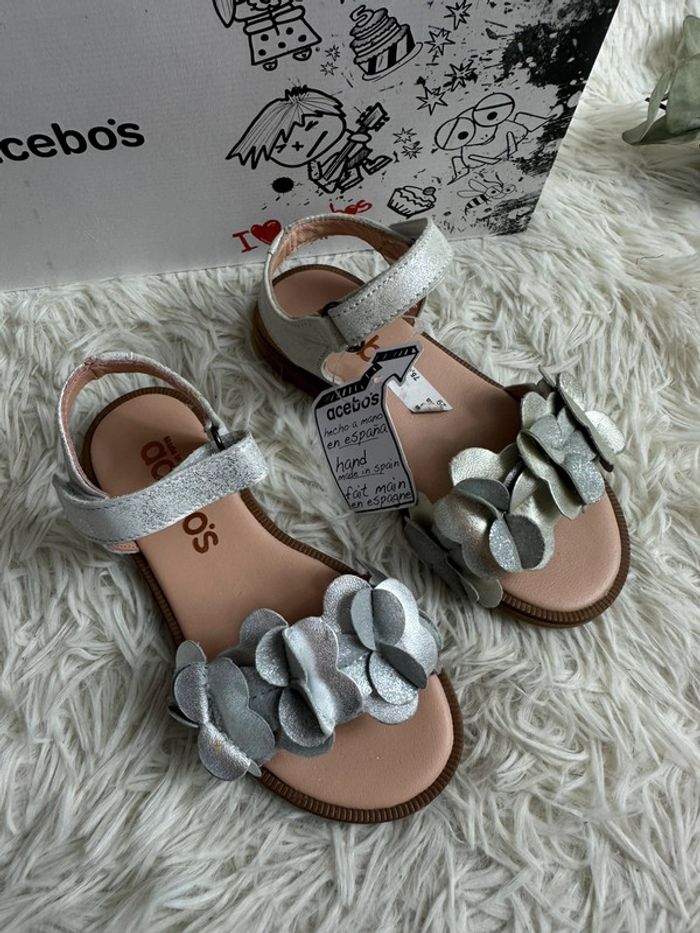 Paire de sandales argentées Acebois taille 29 - photo numéro 3
