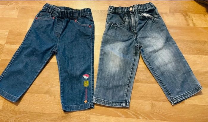 Lot de 2 jeans bébé fille - photo numéro 2