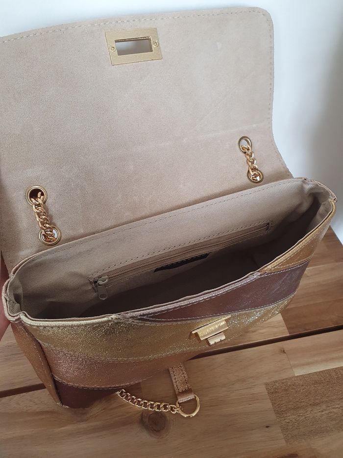 Sac en cuir Bollywood doré bronze - photo numéro 4