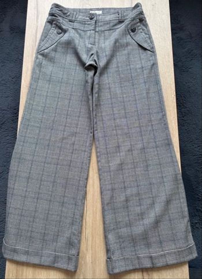 Pantalon Flare chic taille 38 comme neuf Via28 coupe évasée - photo numéro 4