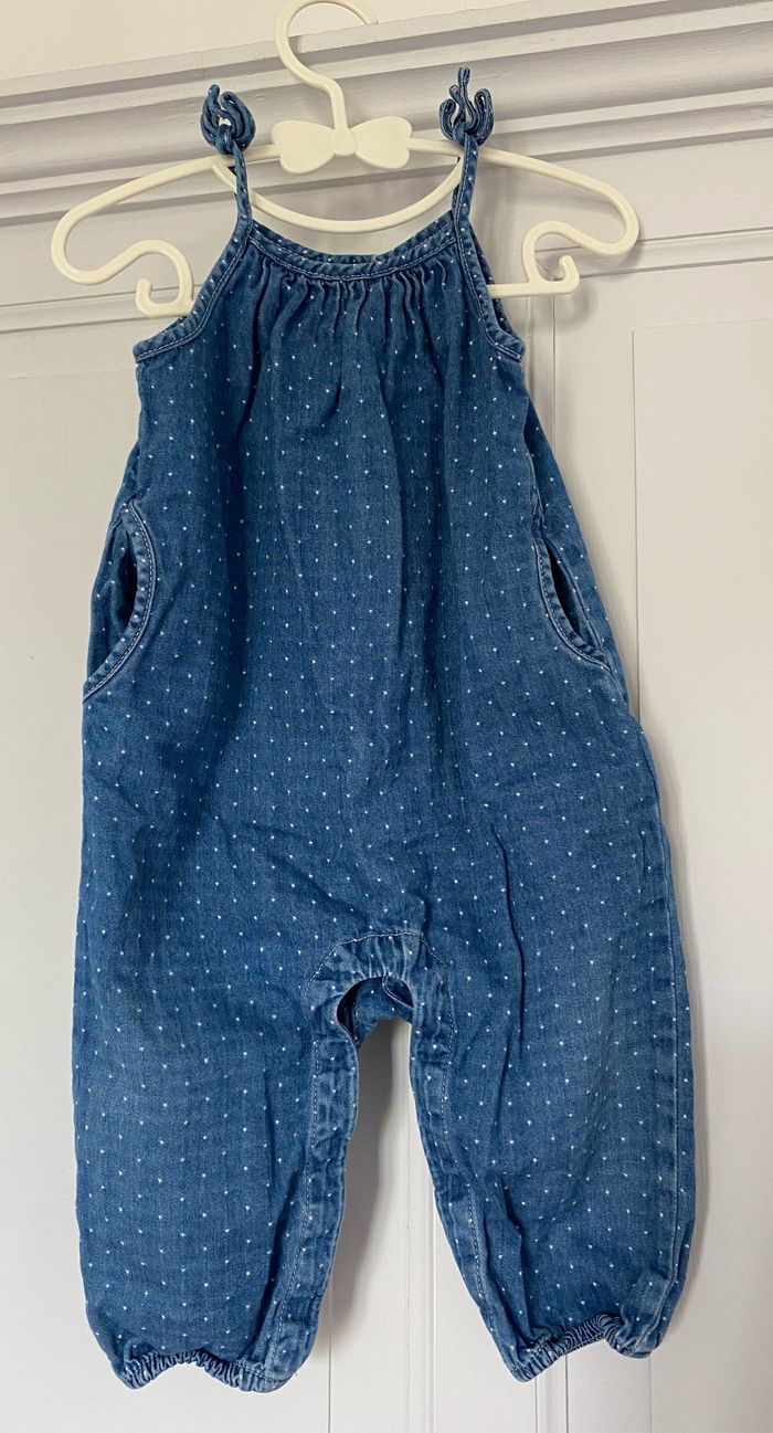 Lot bébé vêtements été fille 12 mois robe, teeshirt salopette, débardeur - photo numéro 8